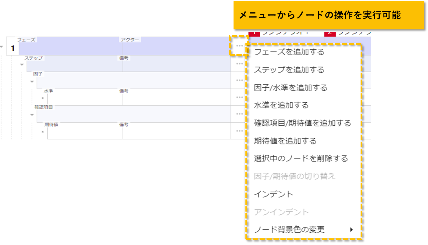node menu