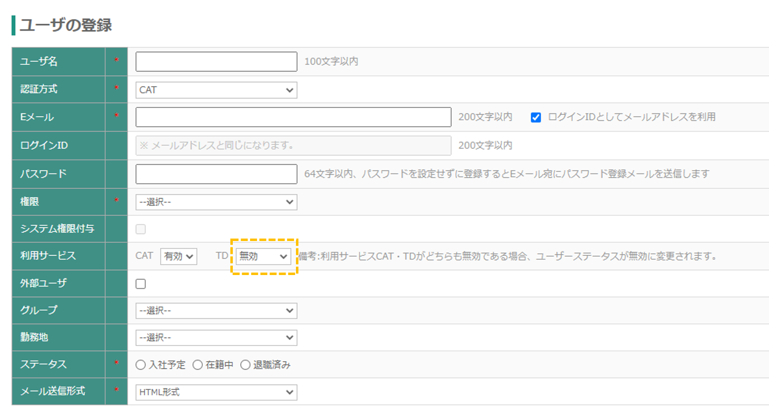edit user in cat